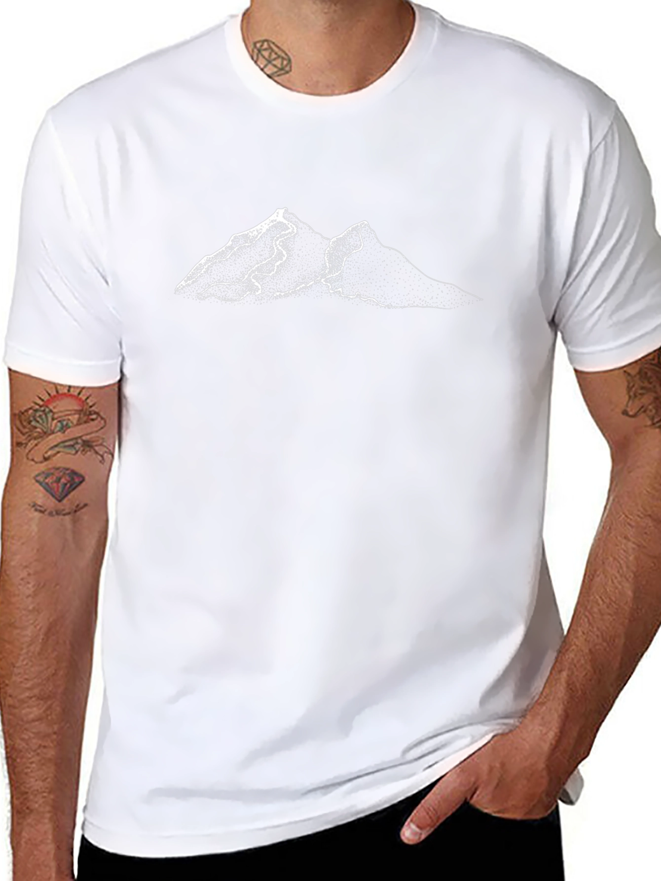 Minimalist Mountain Black T-Shirt