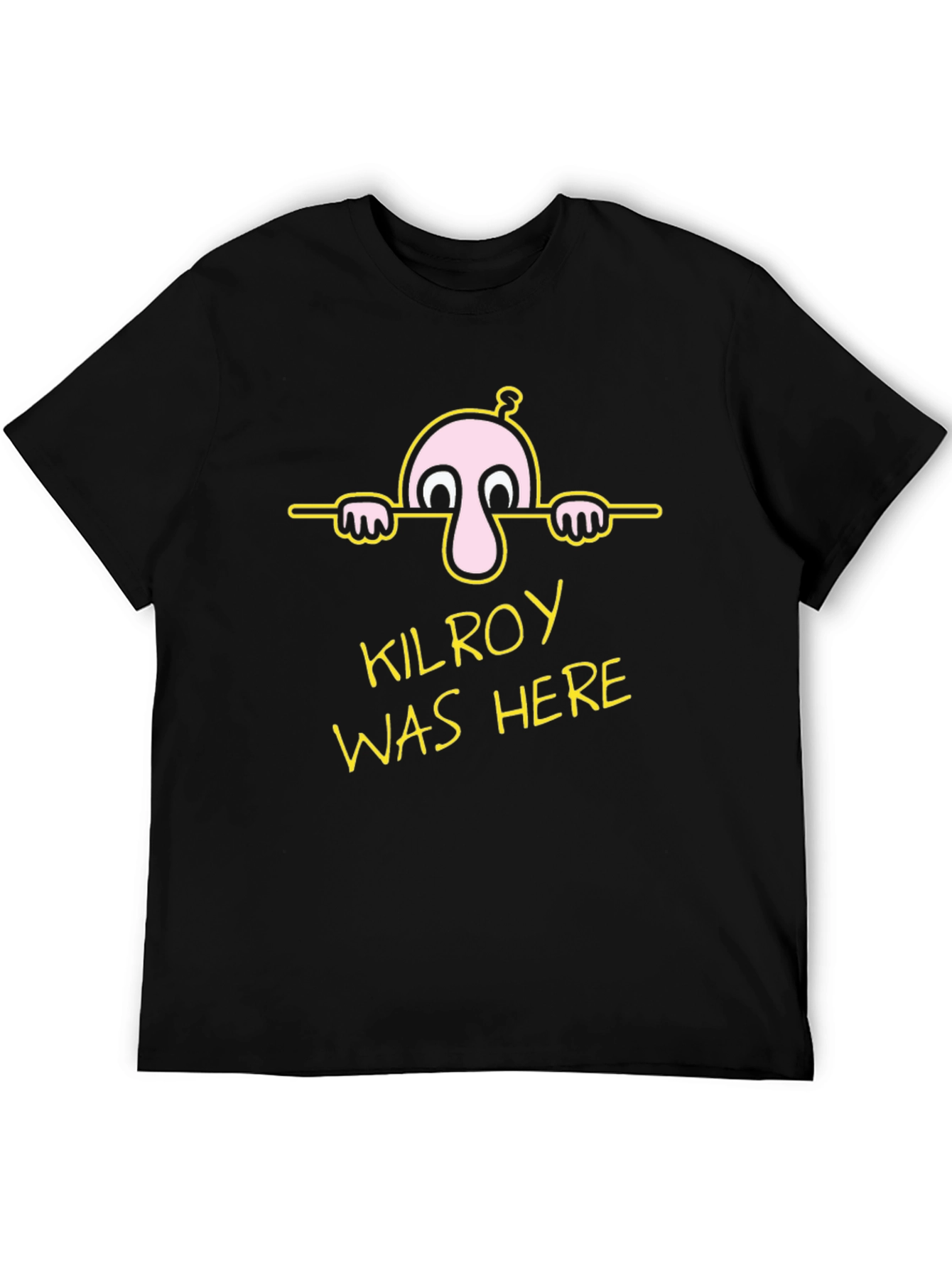Kilroy Was Here Graphic Tee - Classic Cartoon Humor T-Shirt