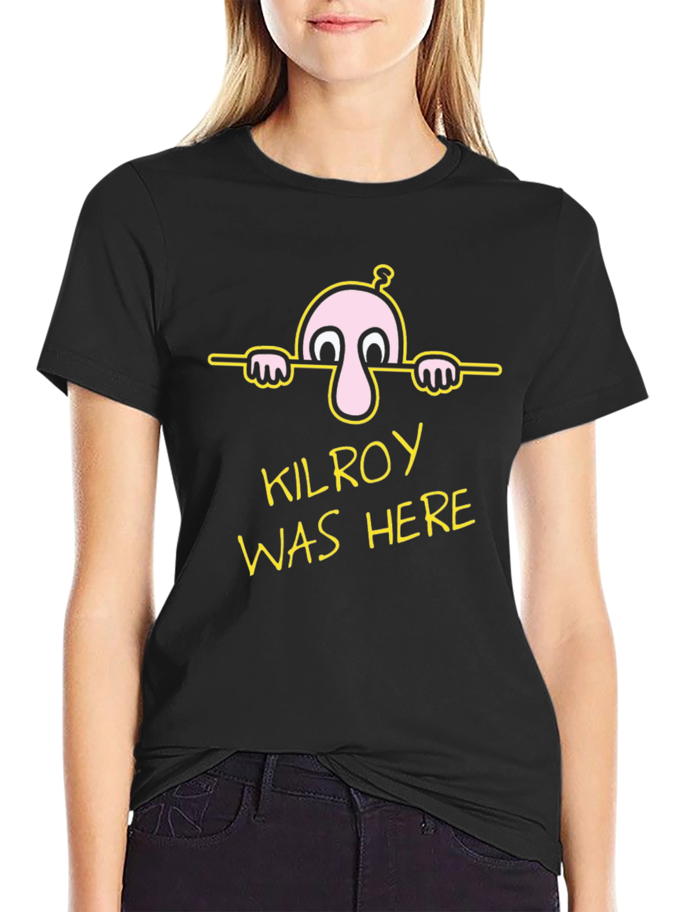 Kilroy Was Here Graphic Tee - Classic Cartoon Humor T-Shirt