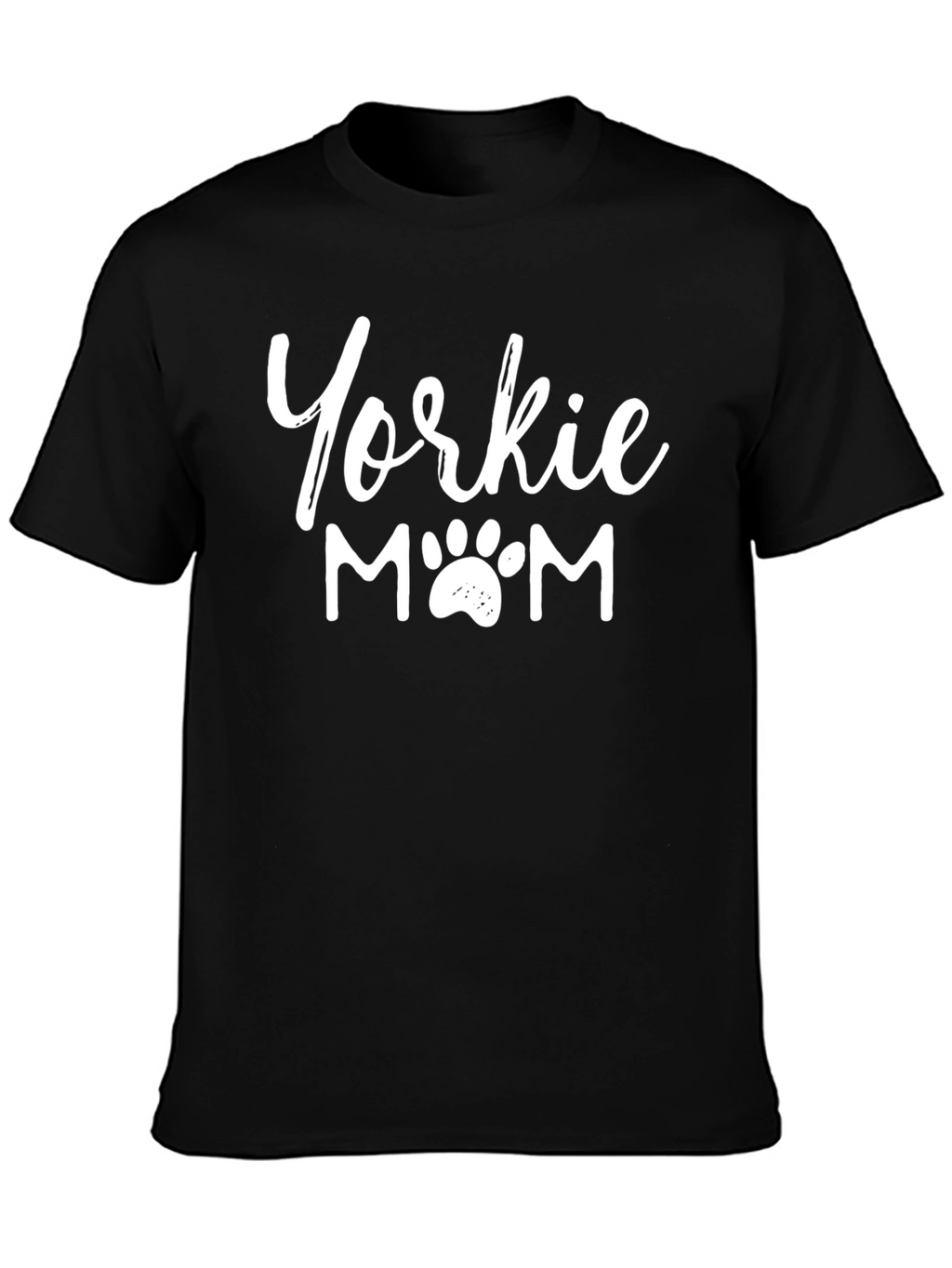 Yorkie Mom T-Shirt - Dog Paw Print Design