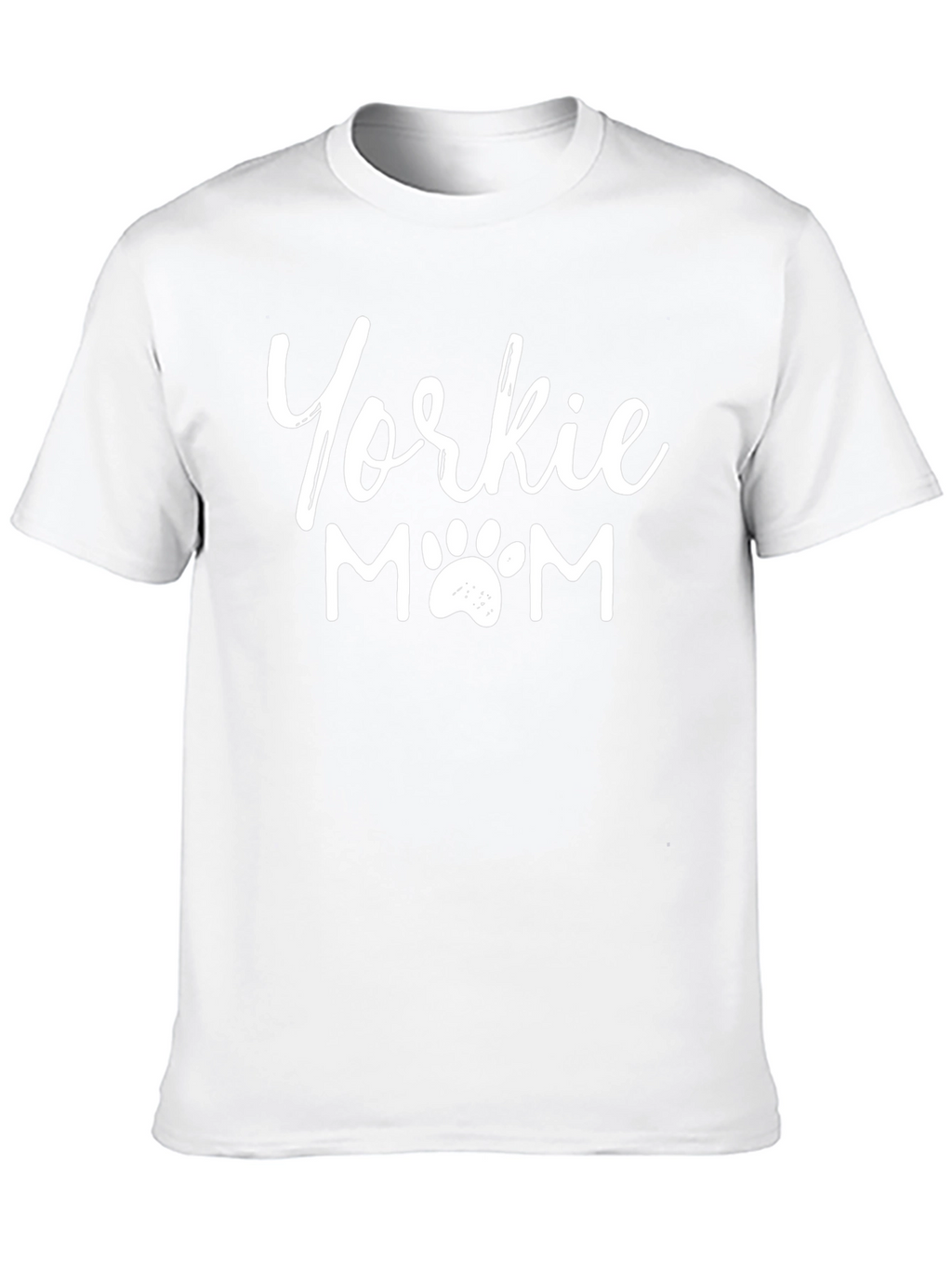 Yorkie Mom T-Shirt - Dog Paw Print Design
