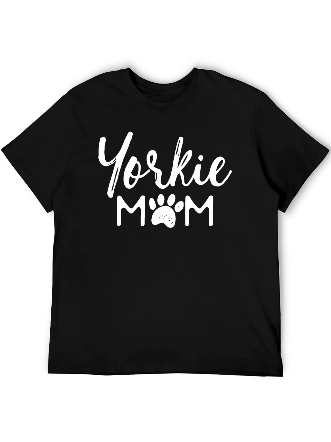 Yorkie Mom T-Shirt - Dog Paw Print Design