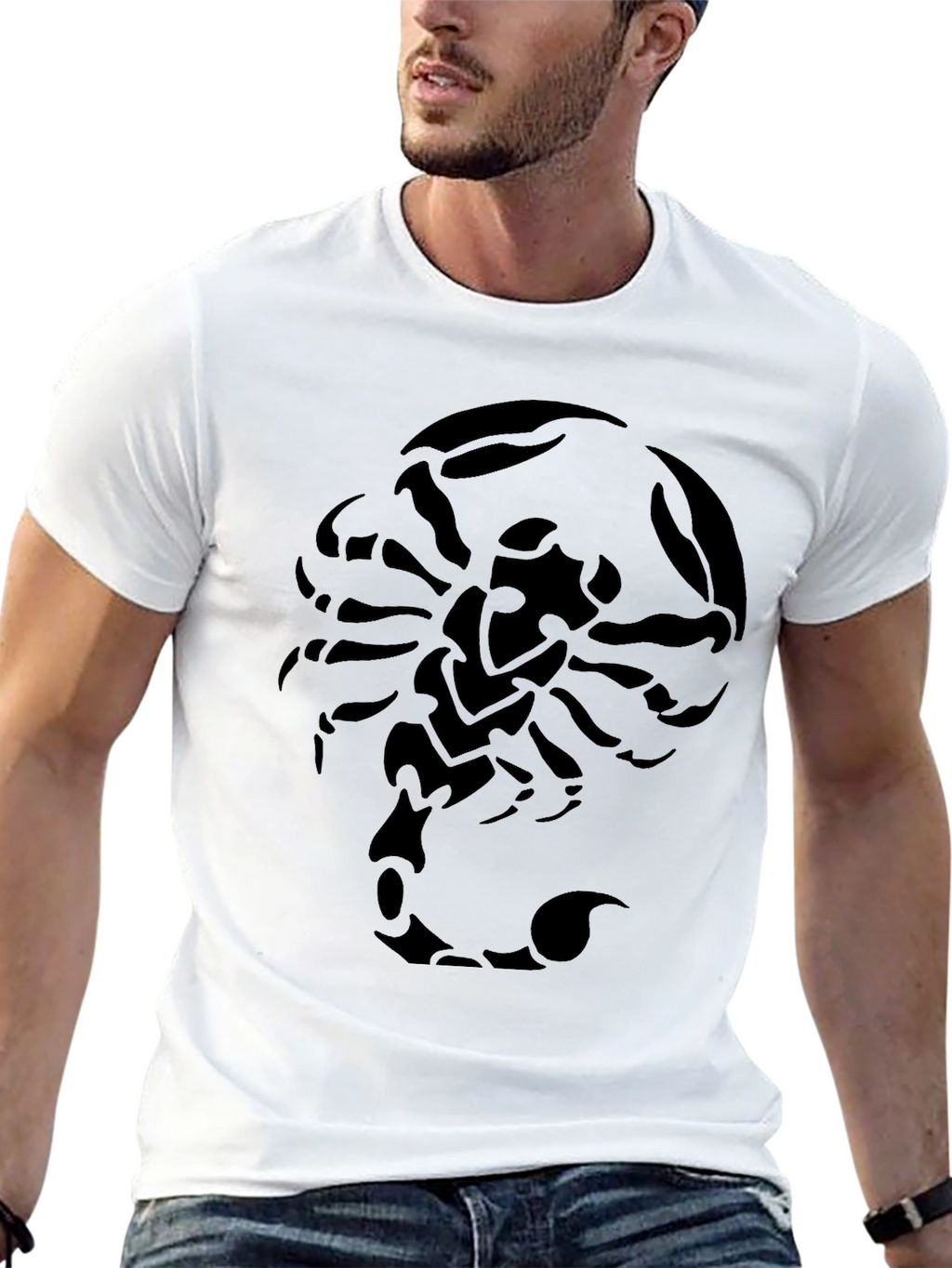 Scorpion Graphic Print Black T-Shirt