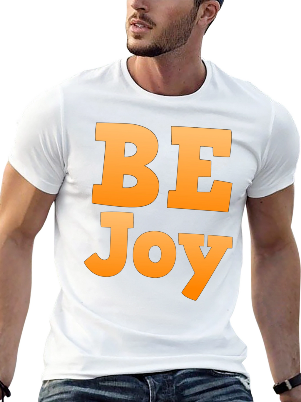 Be Joy Black Graphic T-Shirt