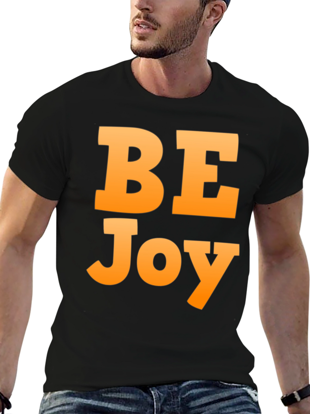 Be Joy Black Graphic T-Shirt