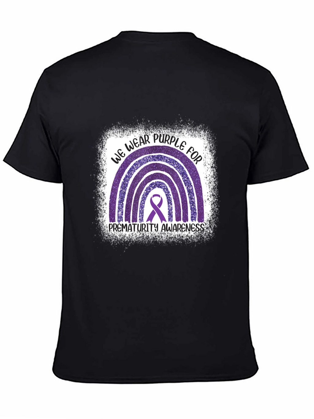 Prematurity Awareness Purple Rainbow T-Shirt
