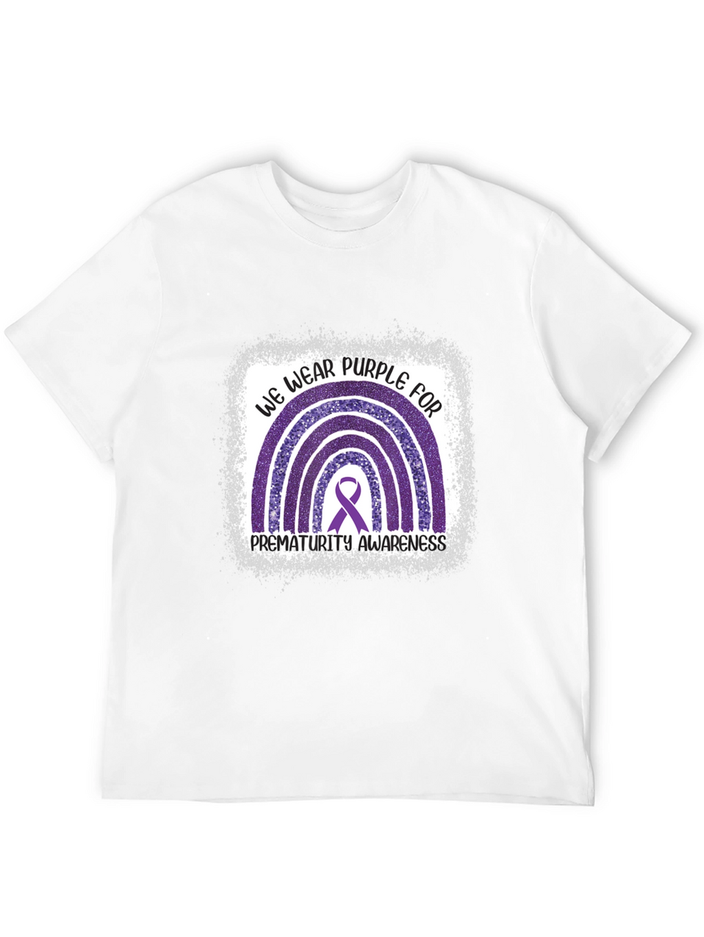 Prematurity Awareness Purple Rainbow T-Shirt