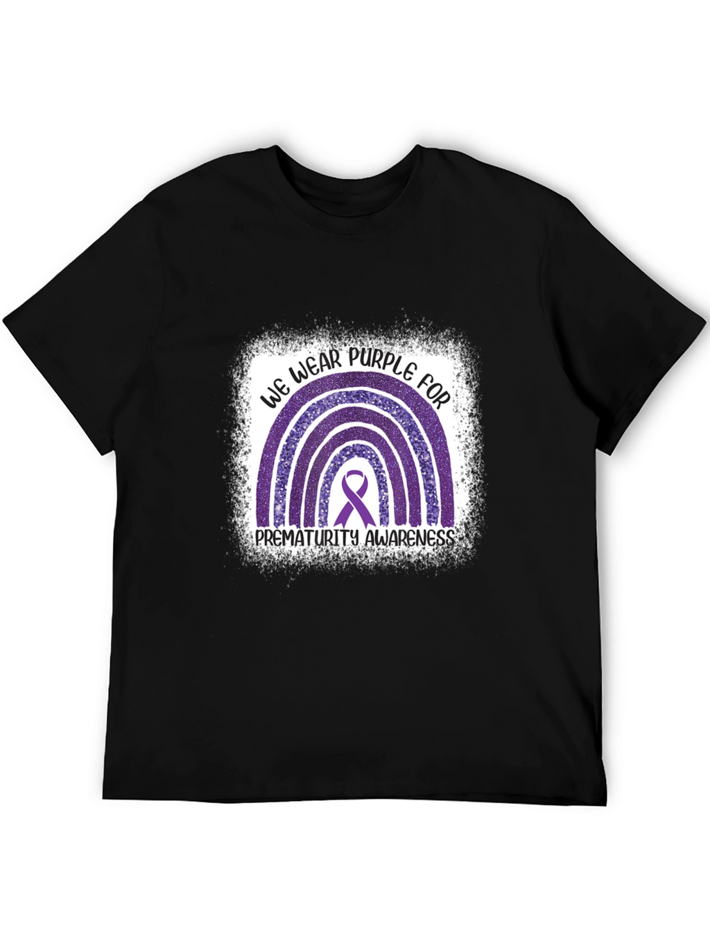 Prematurity Awareness Purple Rainbow T-Shirt