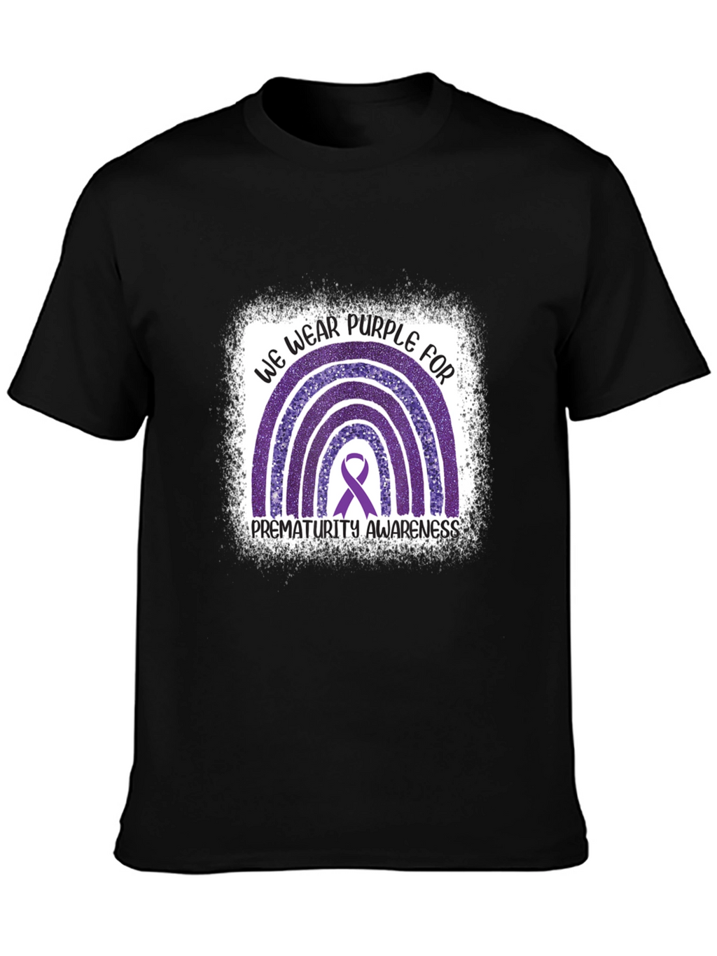 Prematurity Awareness Purple Rainbow T-Shirt