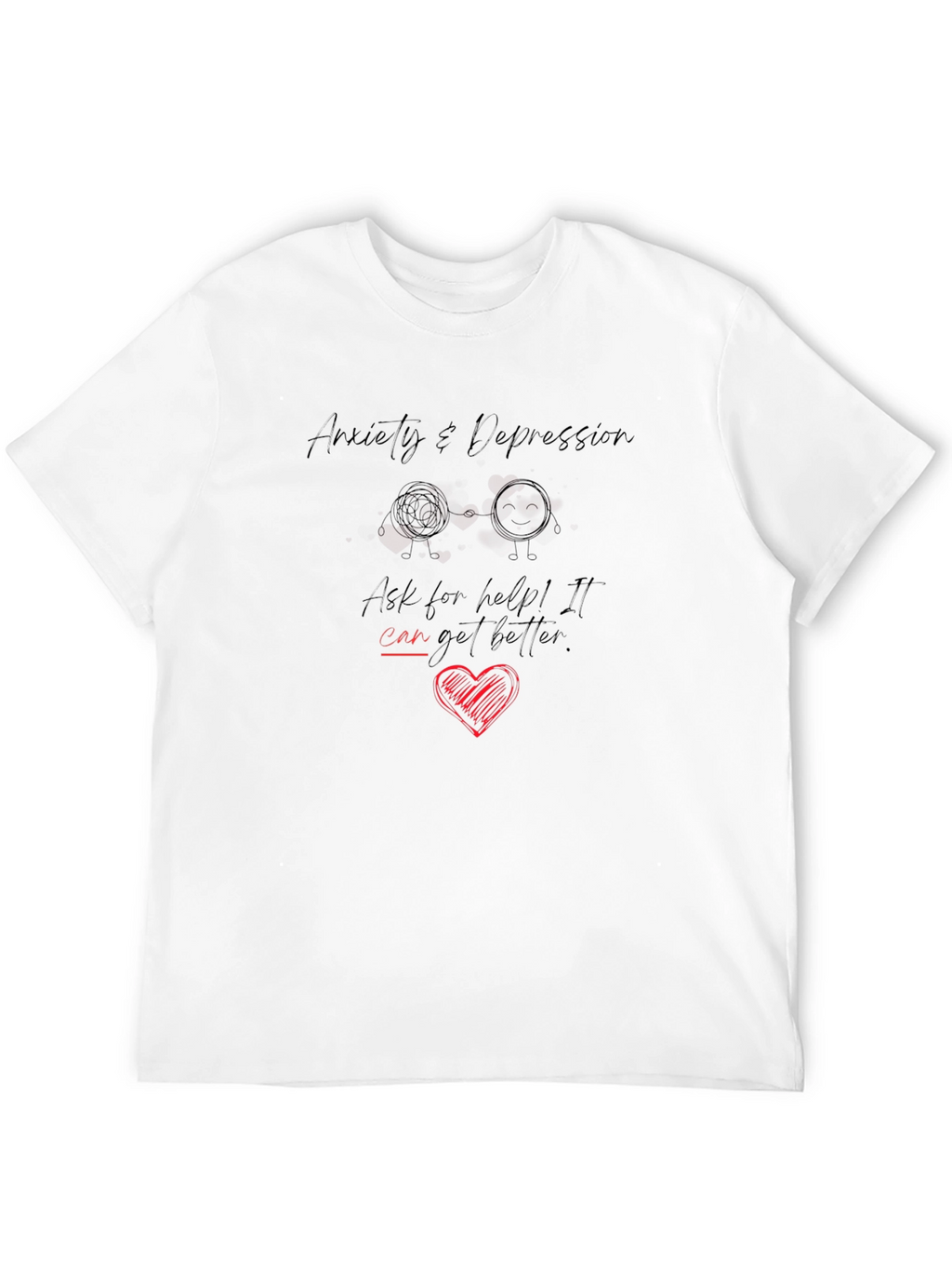 Anxiety & Depression Awareness Graphic T-Shirt