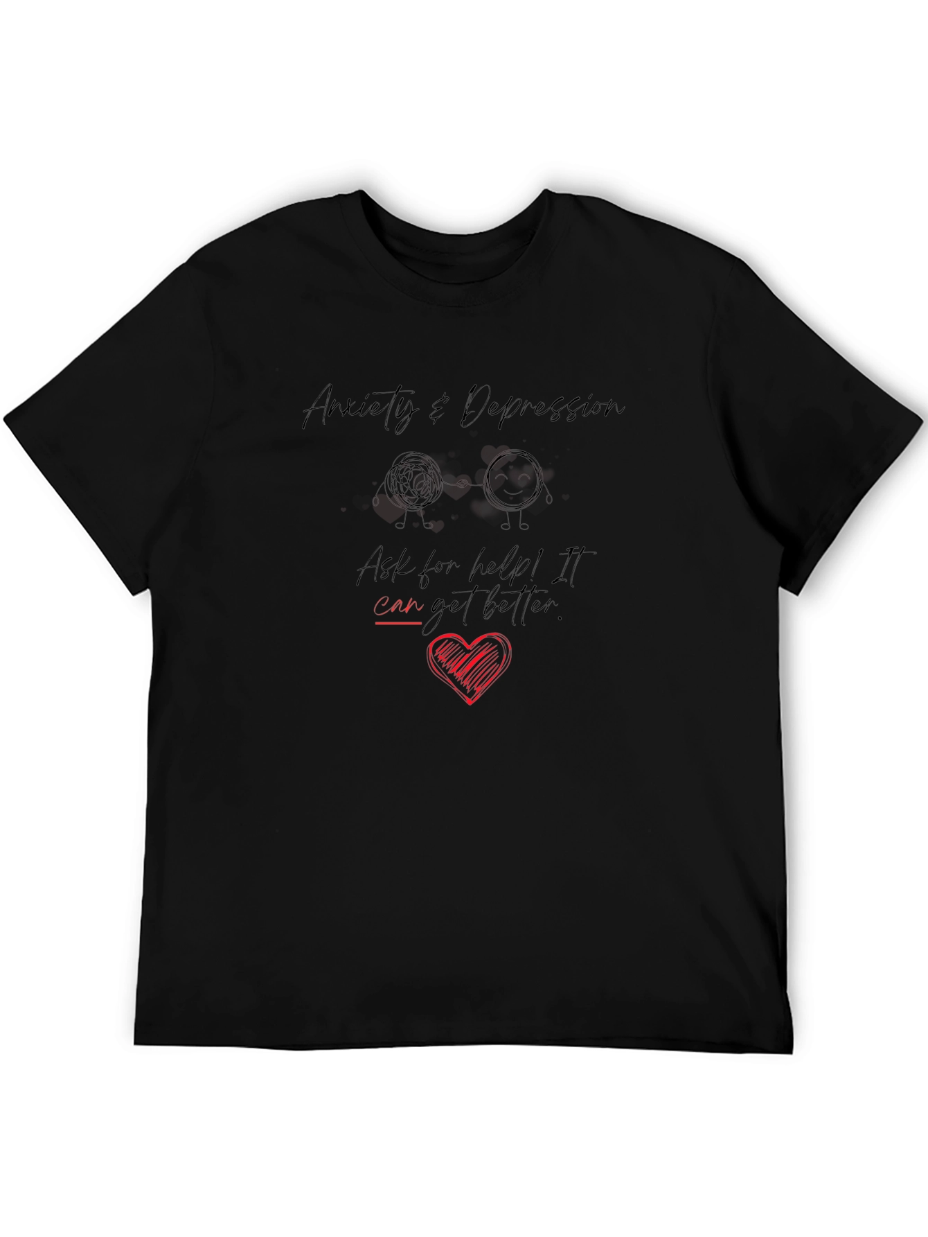 Anxiety & Depression Awareness Graphic T-Shirt