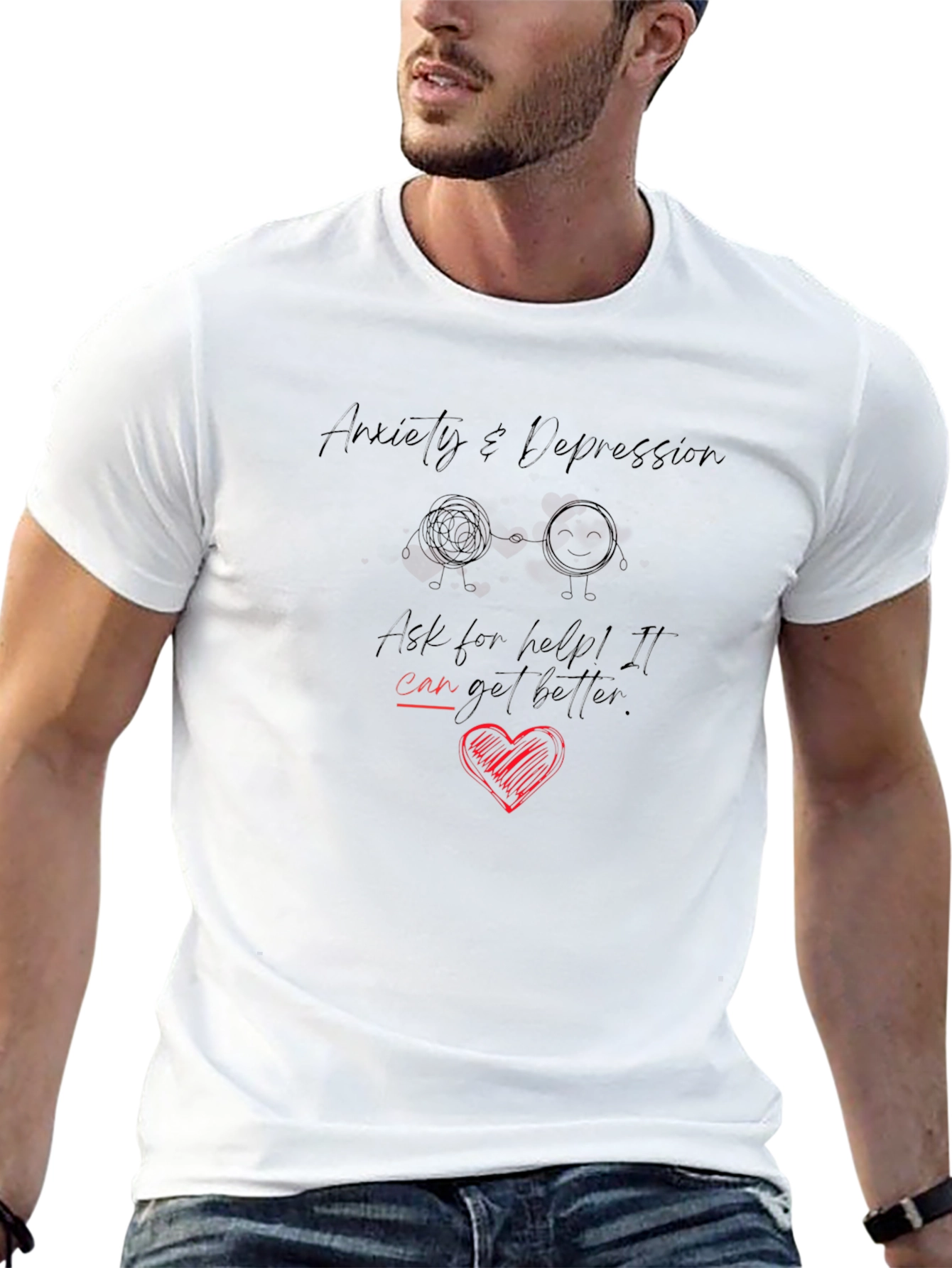 Anxiety & Depression Awareness Graphic T-Shirt