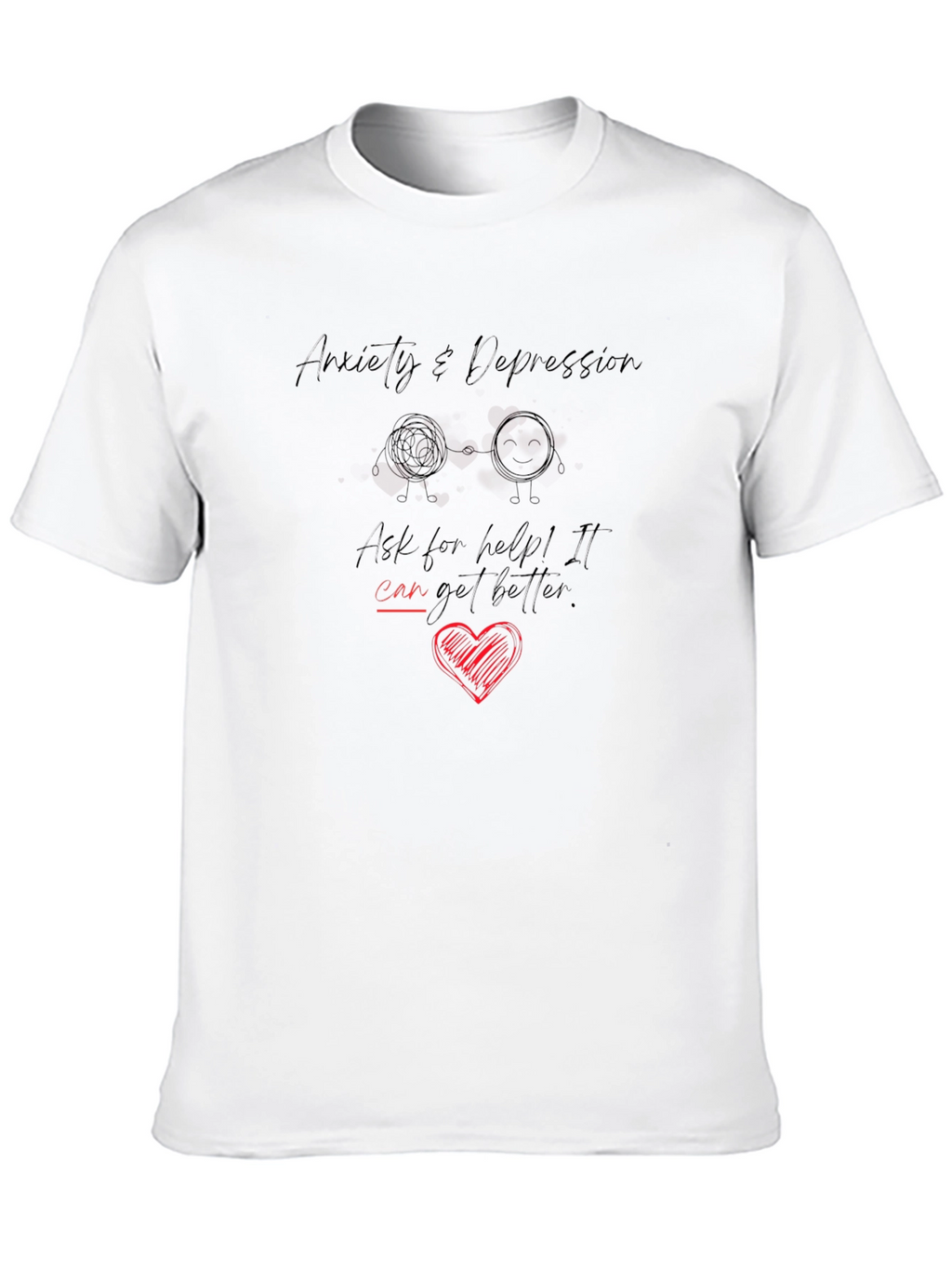 Anxiety & Depression Awareness Graphic T-Shirt