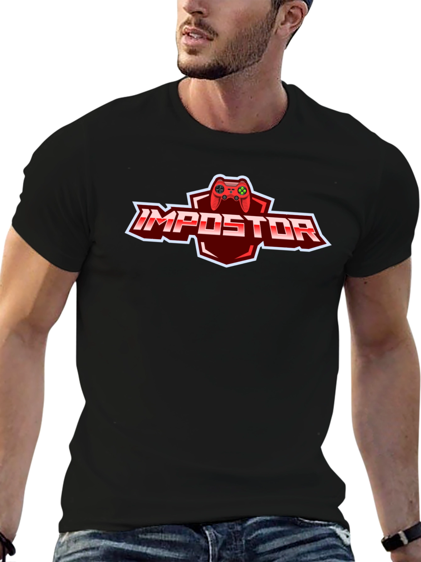 Impostor Gamer T-Shirt - Black Cotton Tee