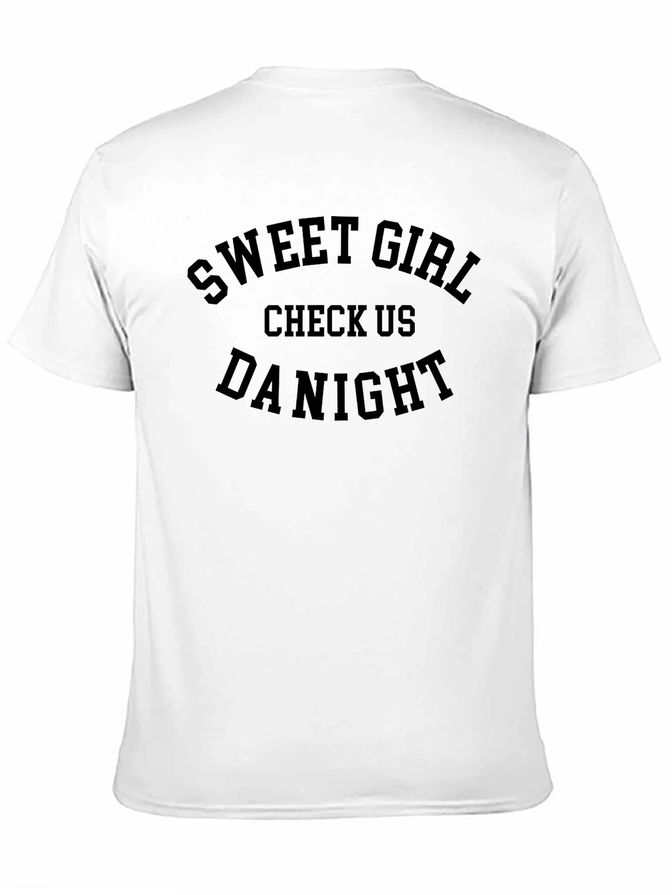 Sweet Girl Check Us Da Night Black T-Shirt