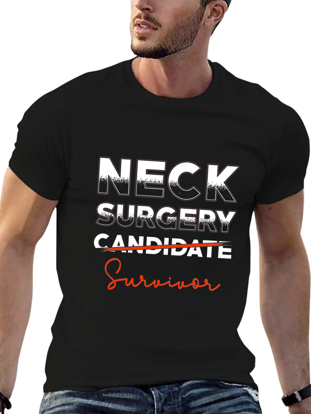 Neck Surgery Survivor Graphic T-Shirt