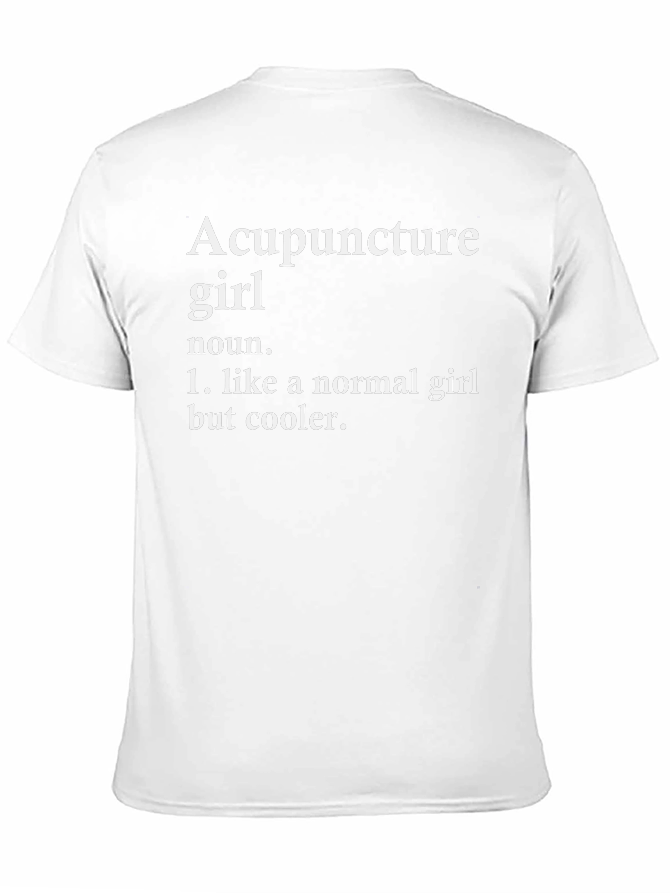 Acupuncture Girl Definition Black T-Shirt