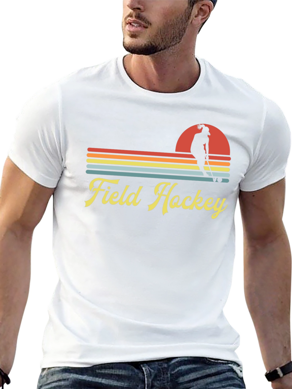 Field Hockey Retro Graphic Tee