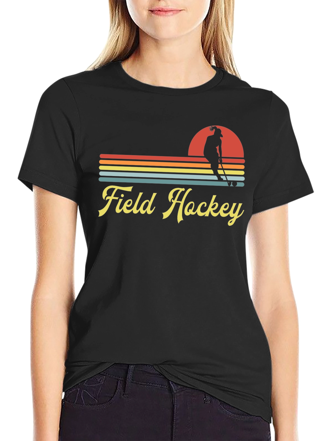 Field Hockey Retro Graphic Tee