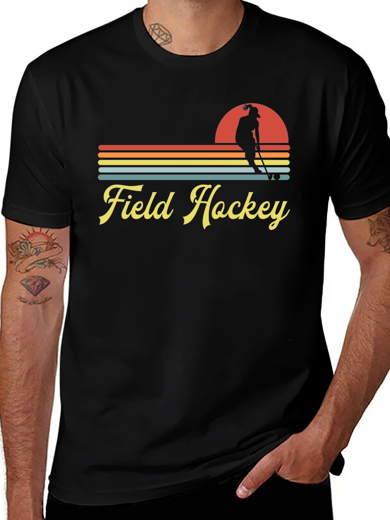 Field Hockey Retro Graphic Tee