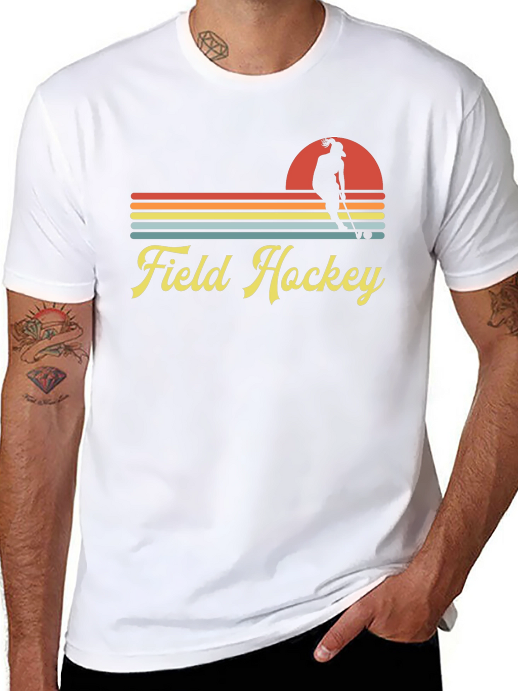 Field Hockey Retro Graphic Tee