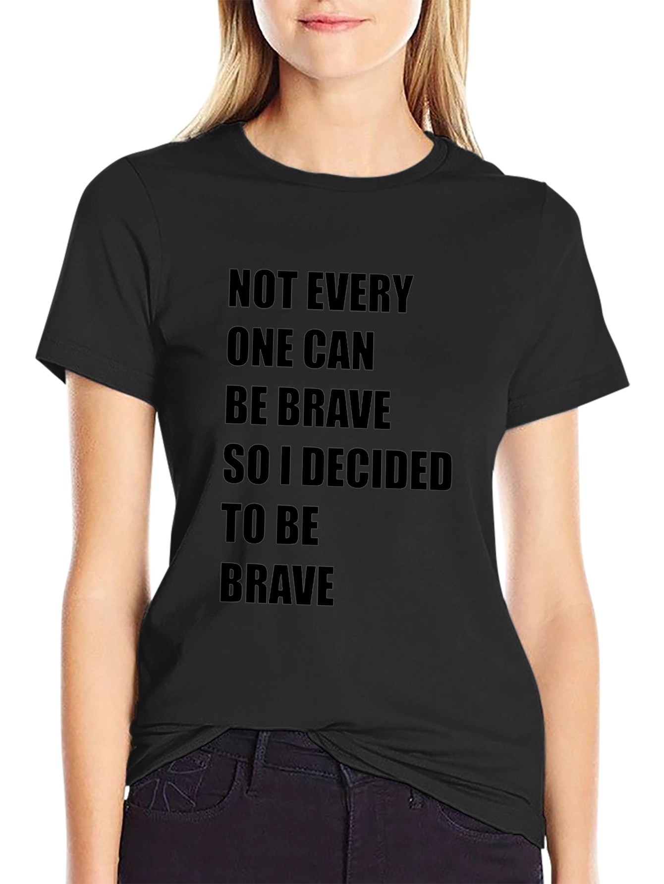 Be Brave Graphic Tee - Black