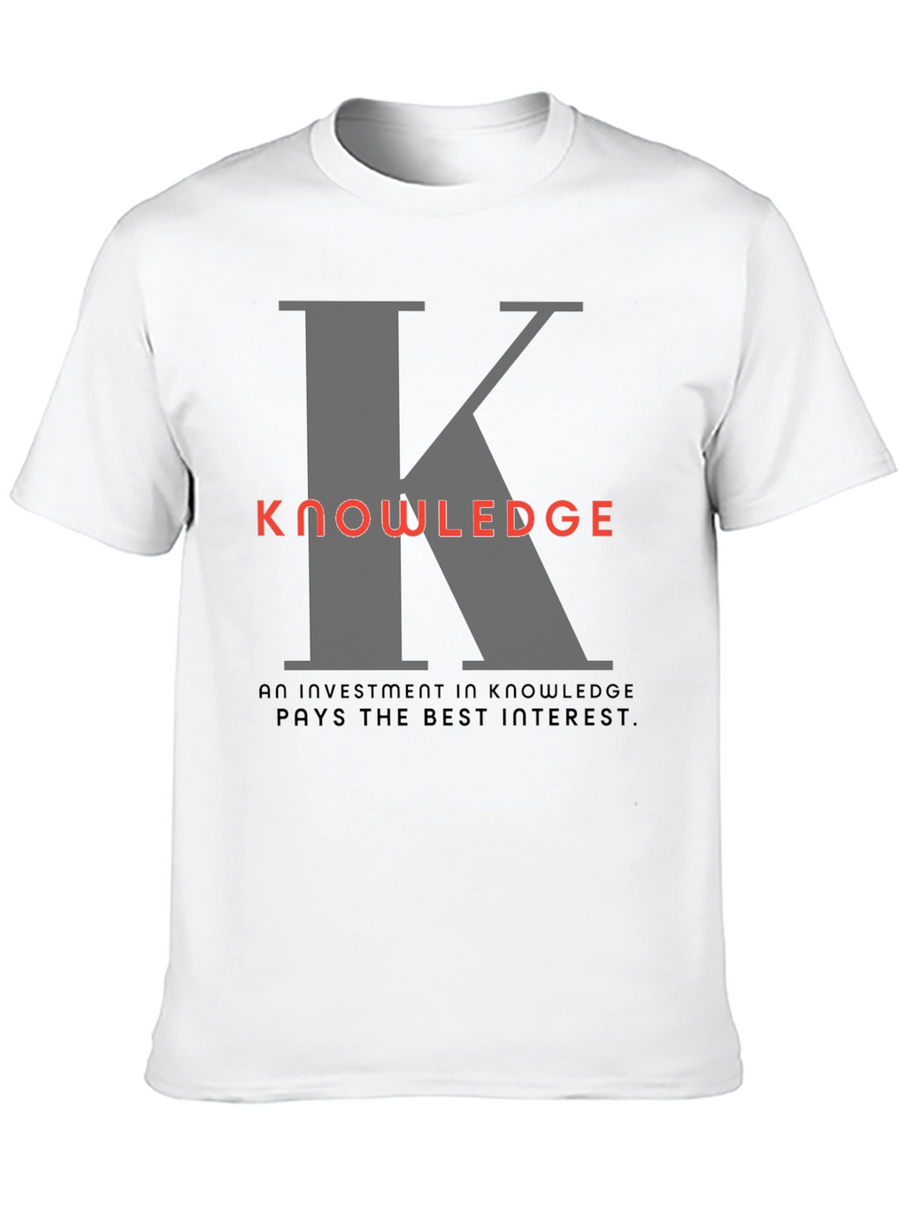 Knowledge Investment Black Graphic Tee