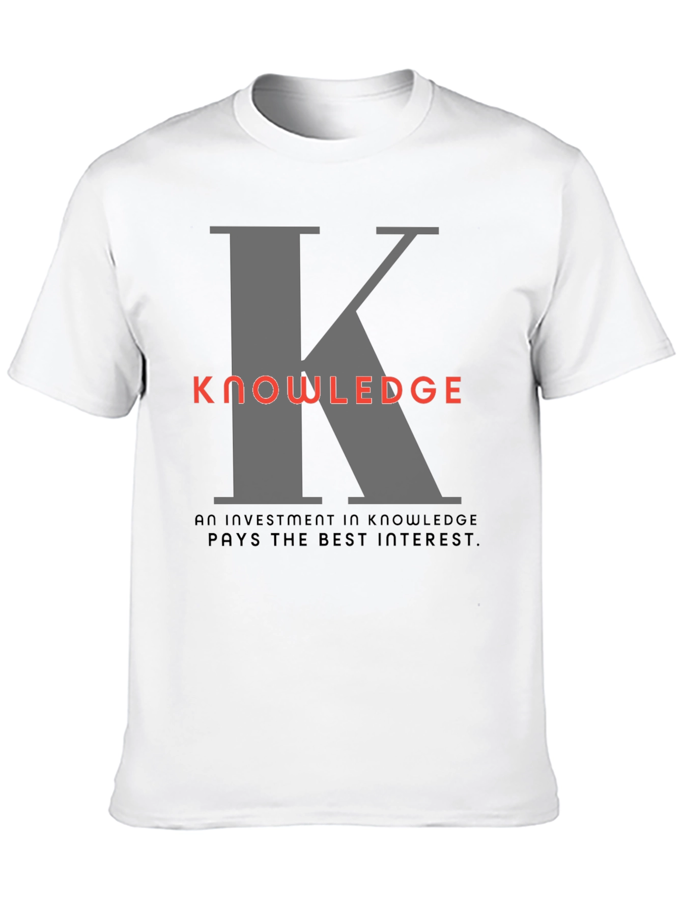 Knowledge Investment Black Graphic Tee