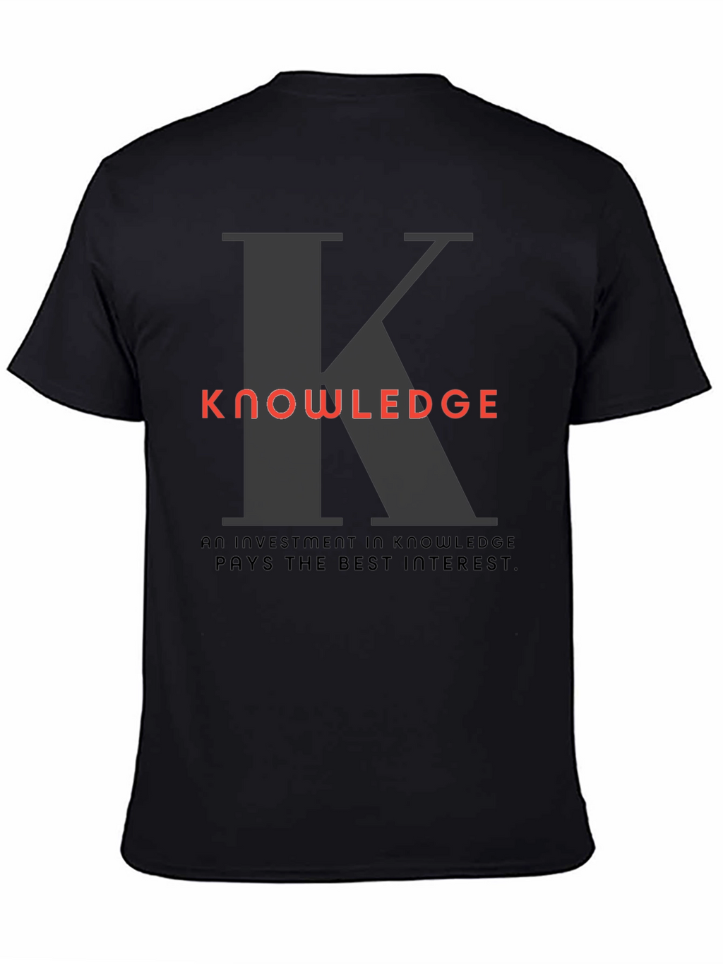 Knowledge Investment Black Graphic Tee
