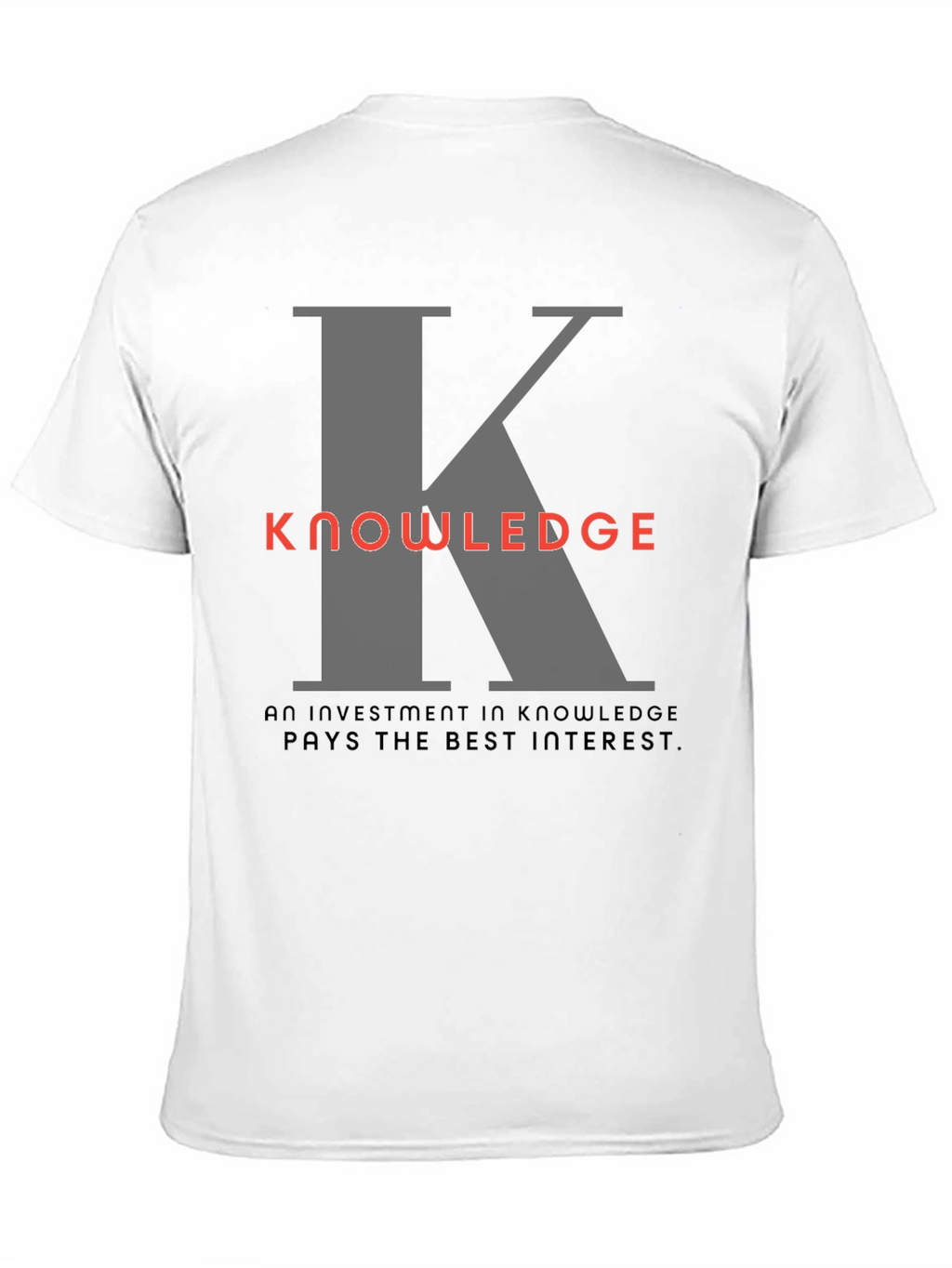 Knowledge Investment Black Graphic Tee