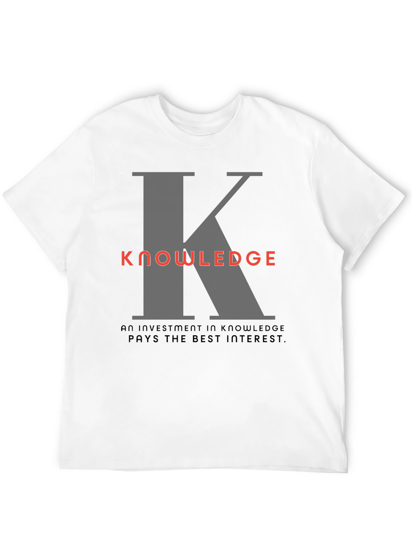 Knowledge Investment Black Graphic Tee