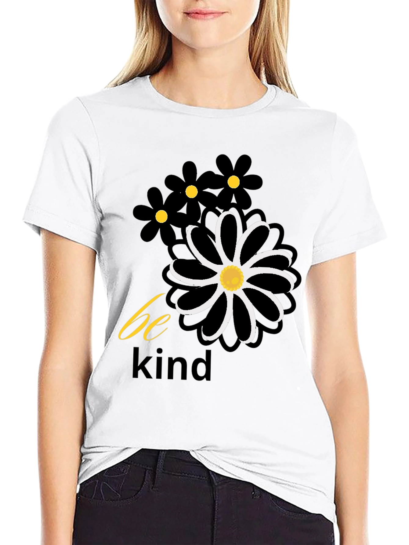 Be Kind Floral Graphic Tee - Casual Comfort T-Shirt