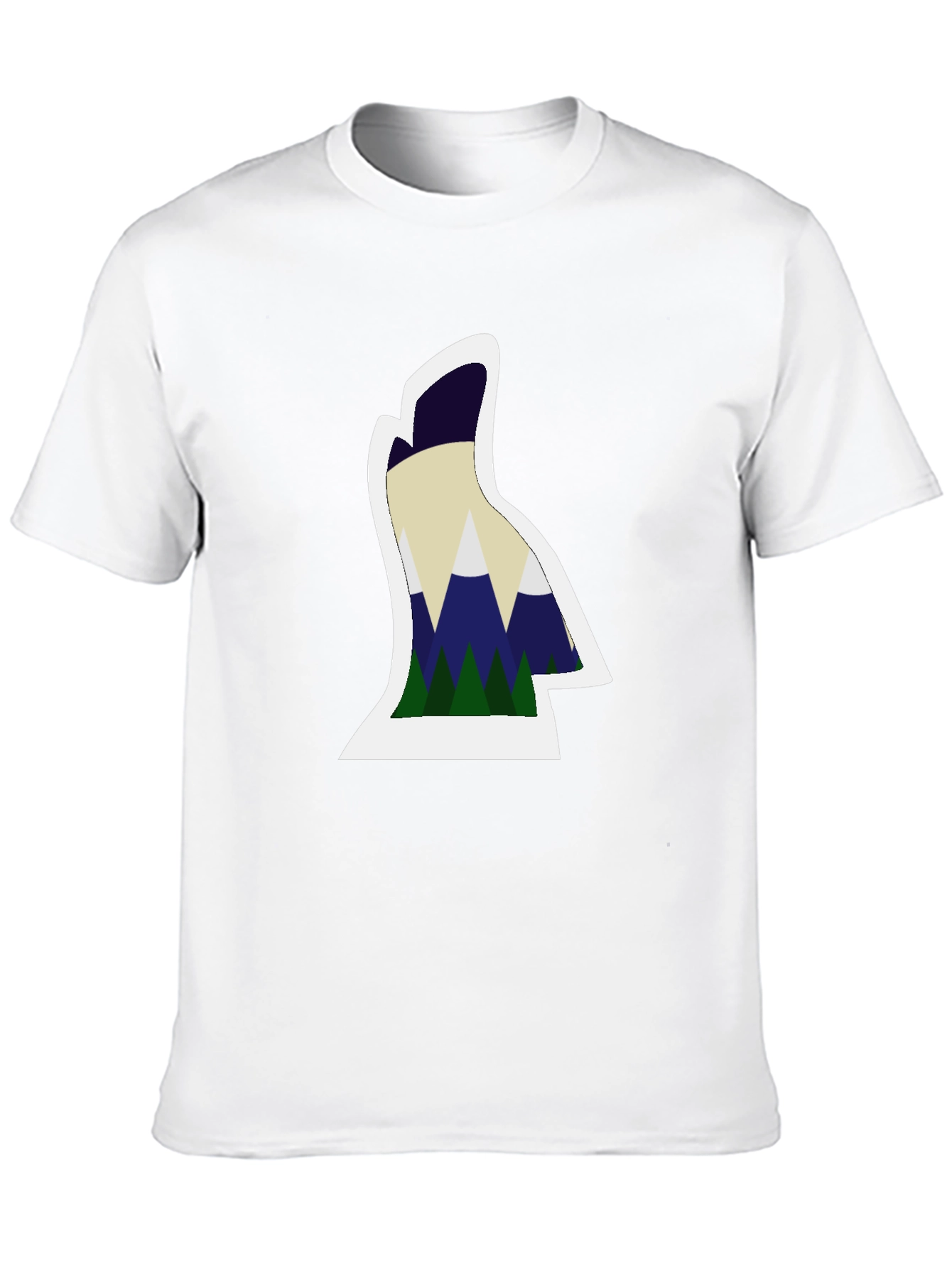 Mountain Silhouette Graphic Tee - Black