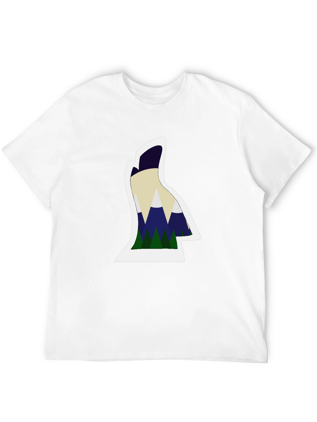 Mountain Silhouette Graphic Tee - Black