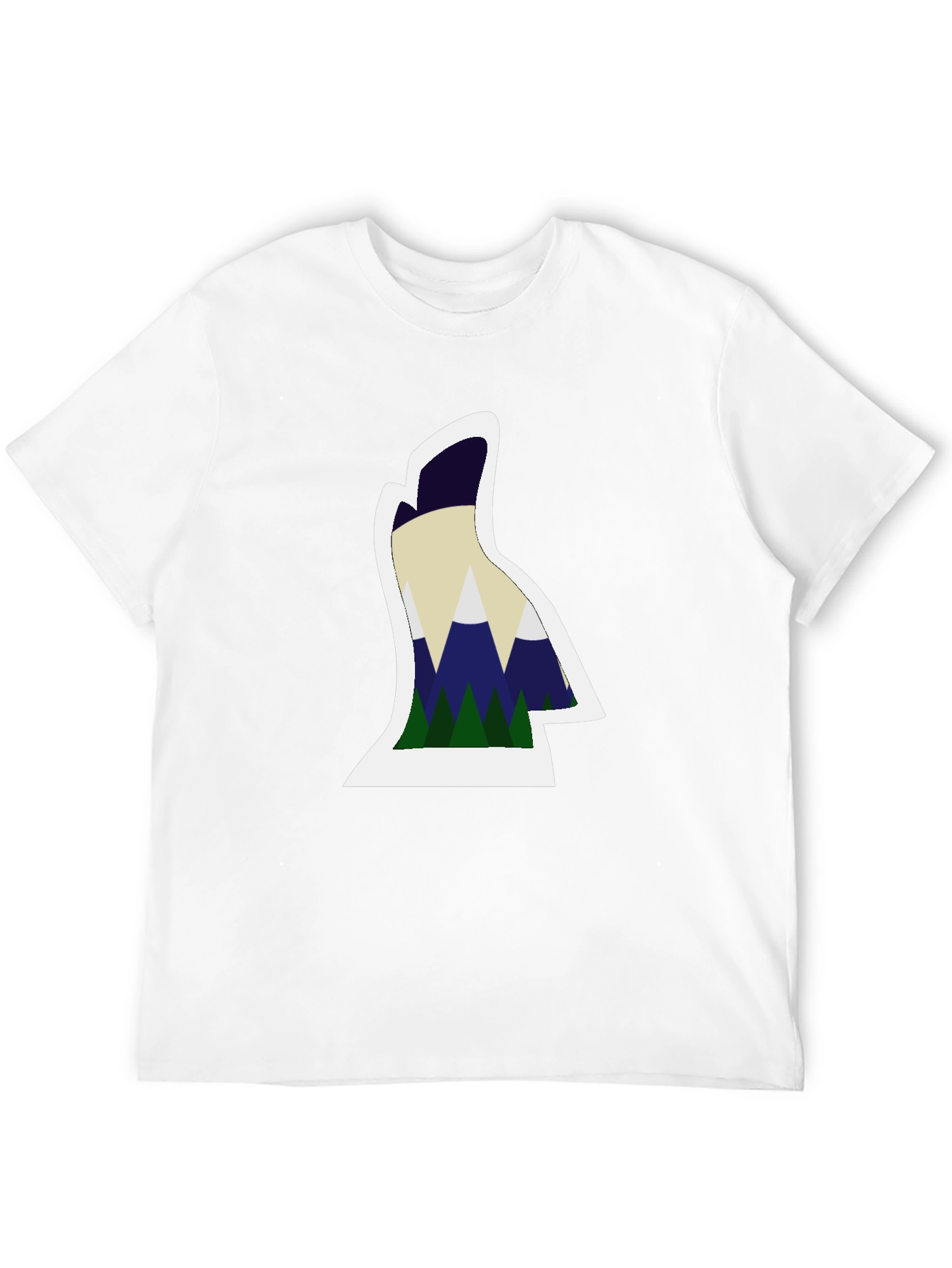 Mountain Silhouette Graphic Tee - Black