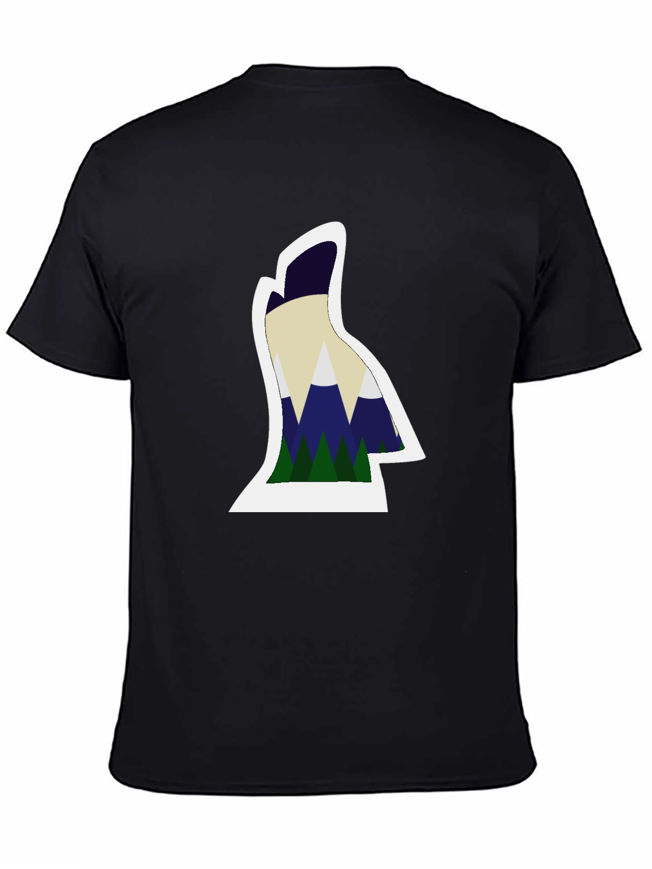 Mountain Silhouette Graphic Tee - Black