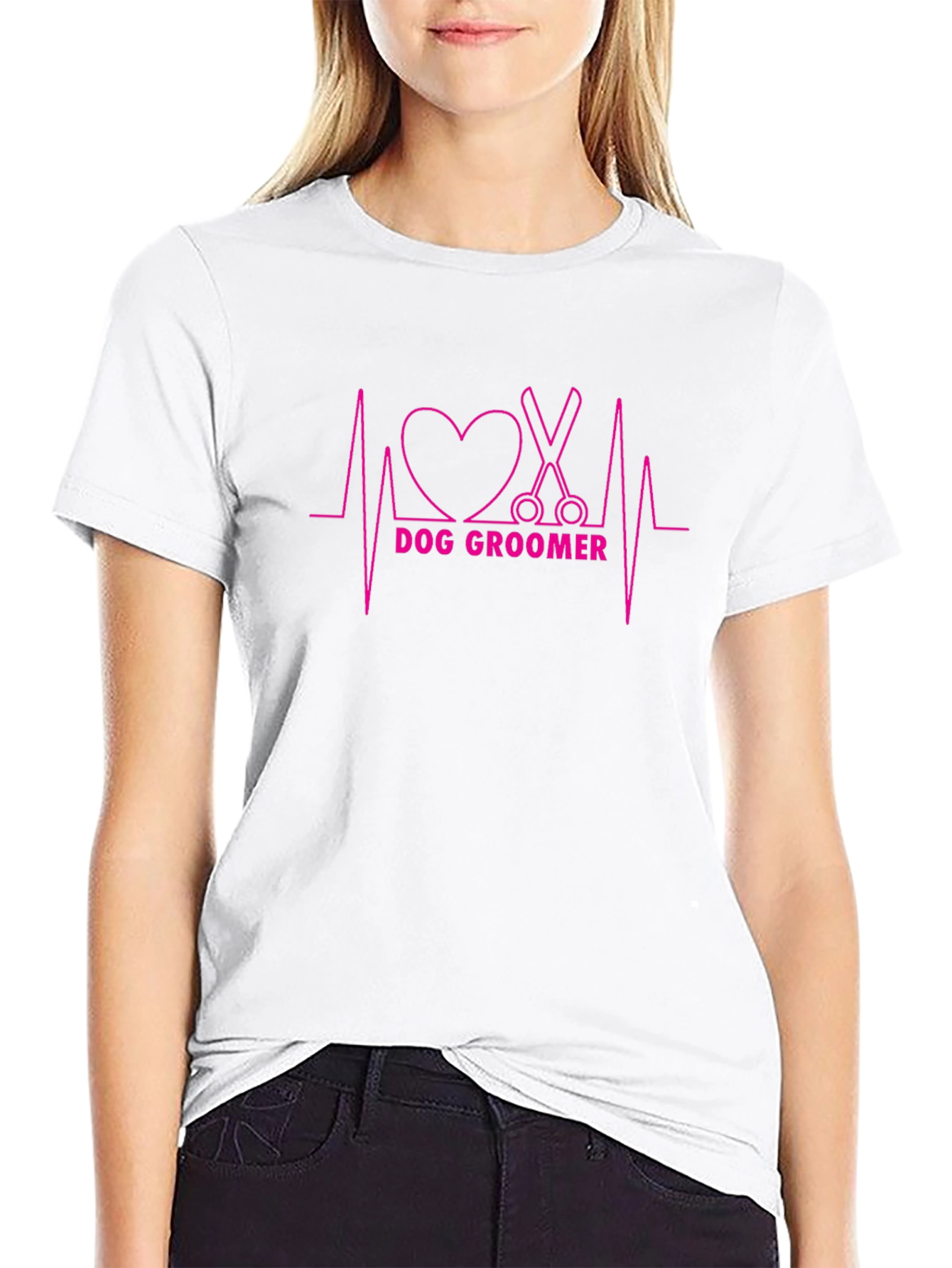 Dog Groomer Heartbeat T-Shirt