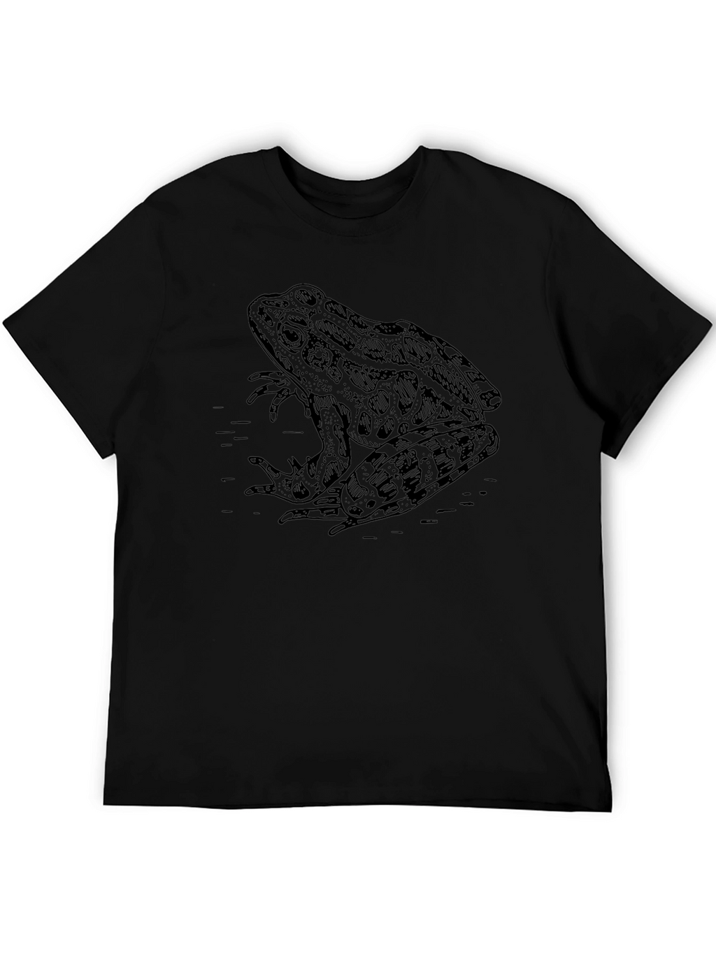 Frog Graphic Black T-Shirt - Unique Animal Design