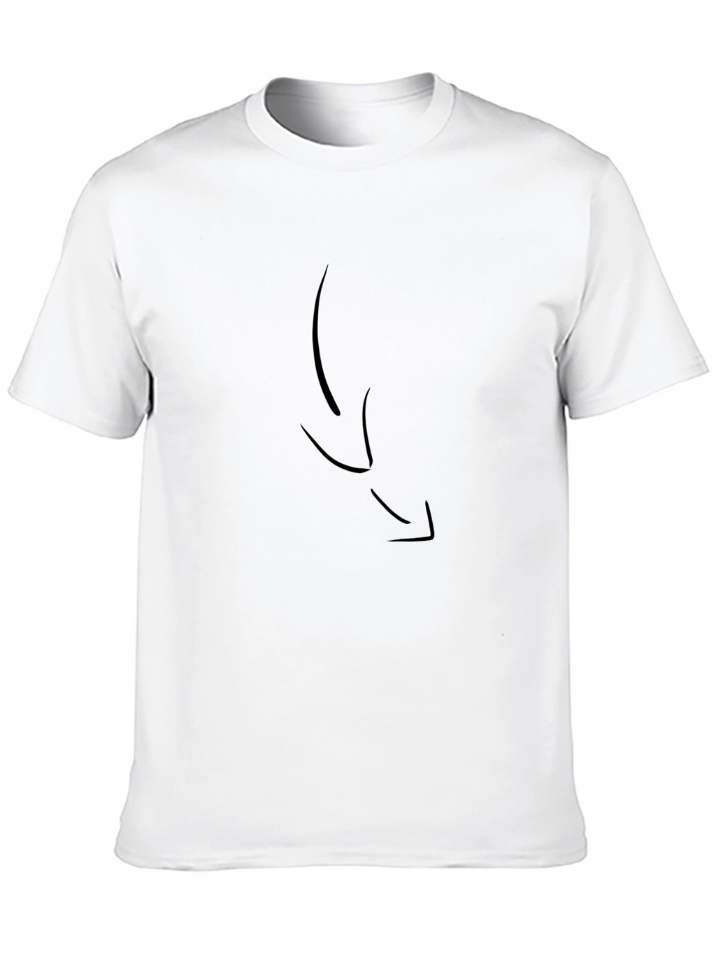 Mens Black Graphic Tee with Arrow Design