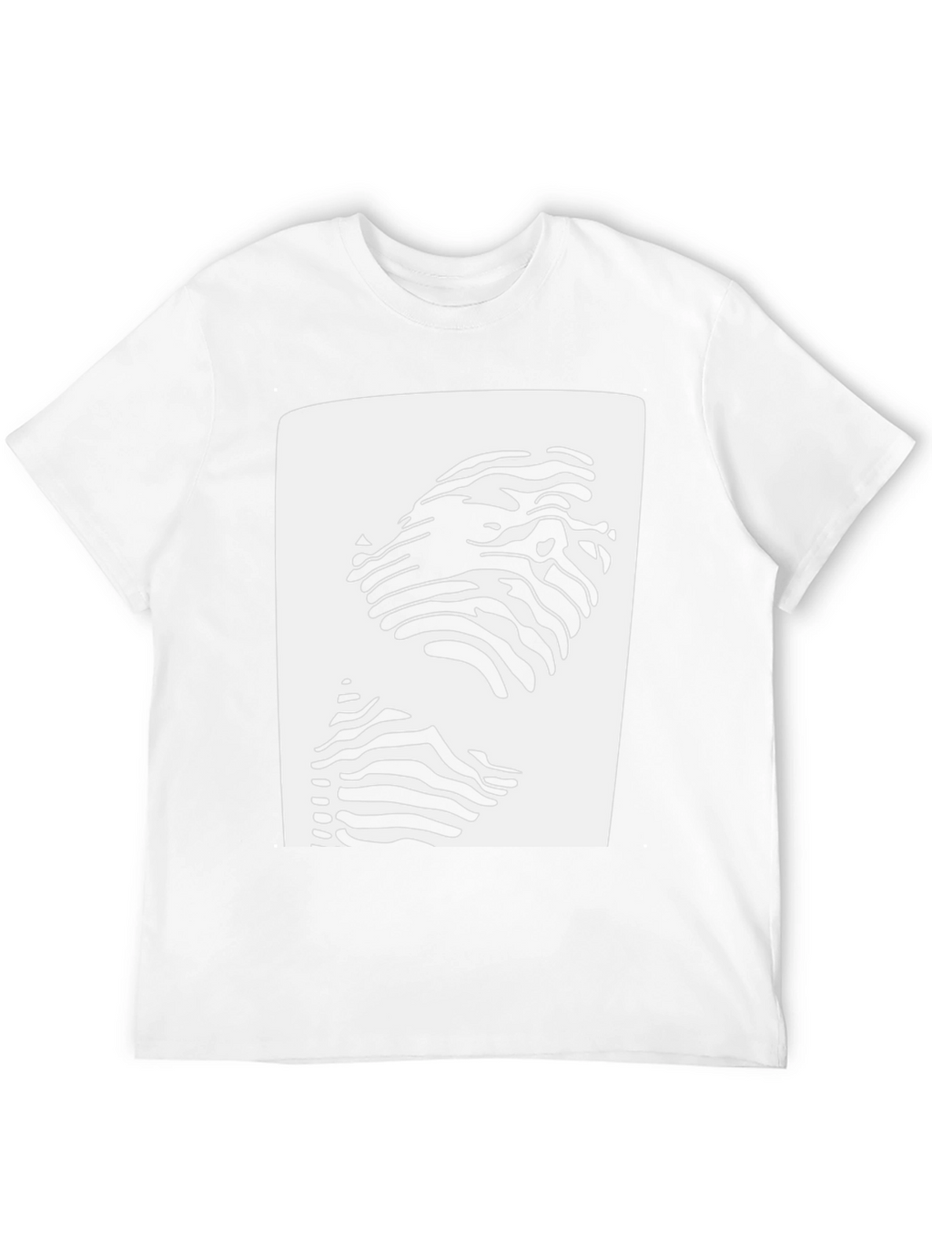 Abstract Zebra Stripe Face Graphic T-Shirt