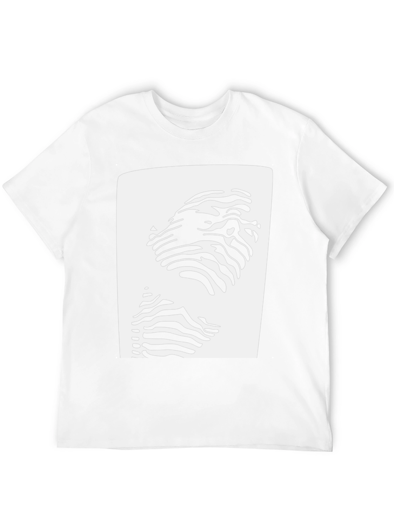 Abstract Zebra Stripe Face Graphic T-Shirt