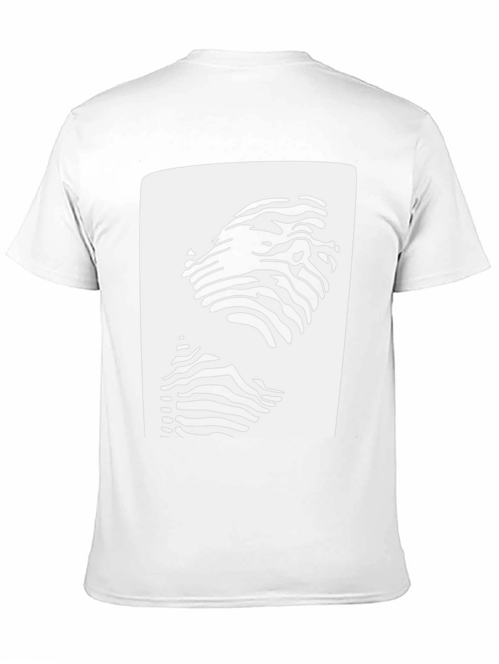 Abstract Zebra Stripe Face Graphic T-Shirt