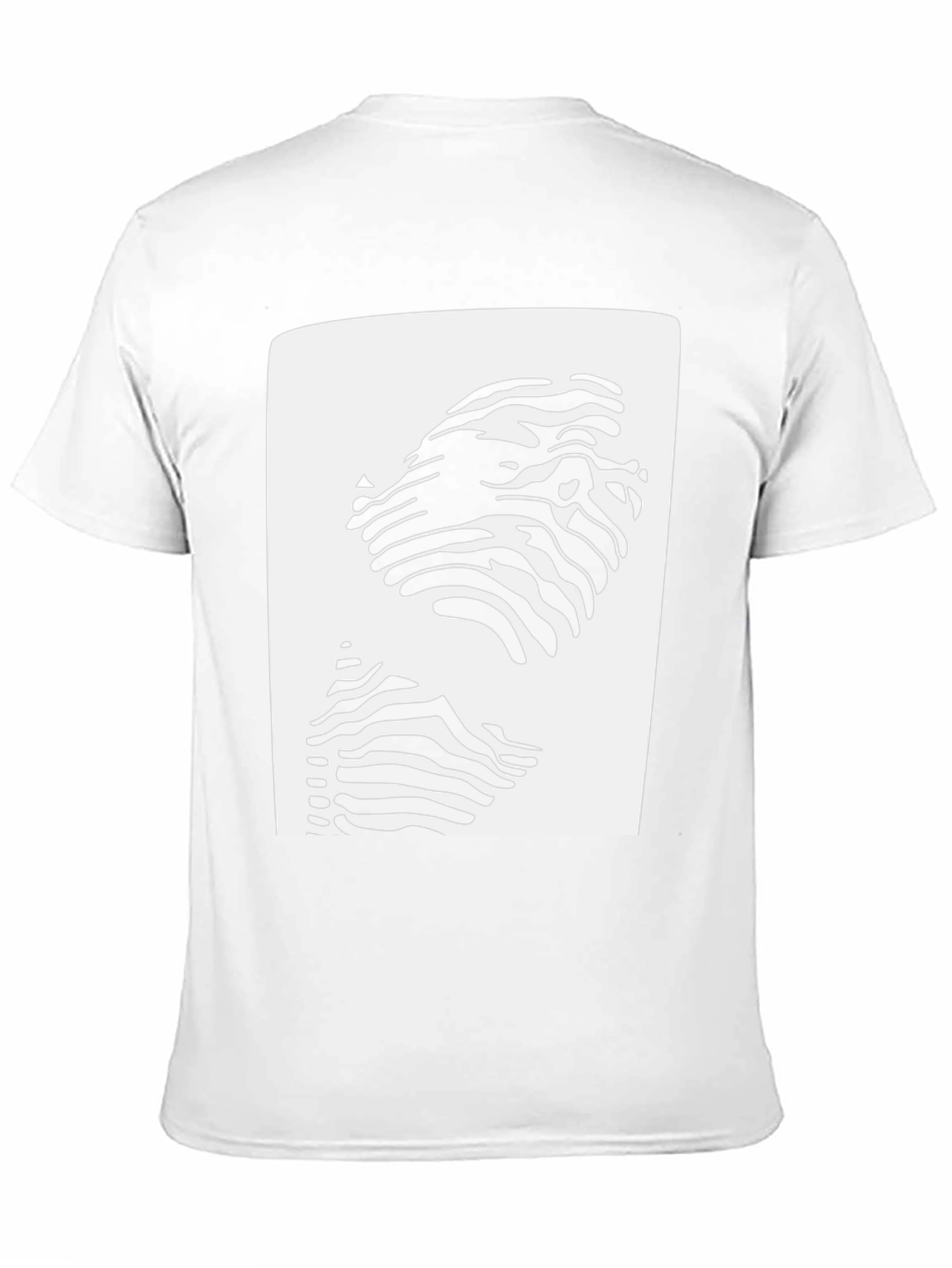 Abstract Zebra Stripe Face Graphic T-Shirt