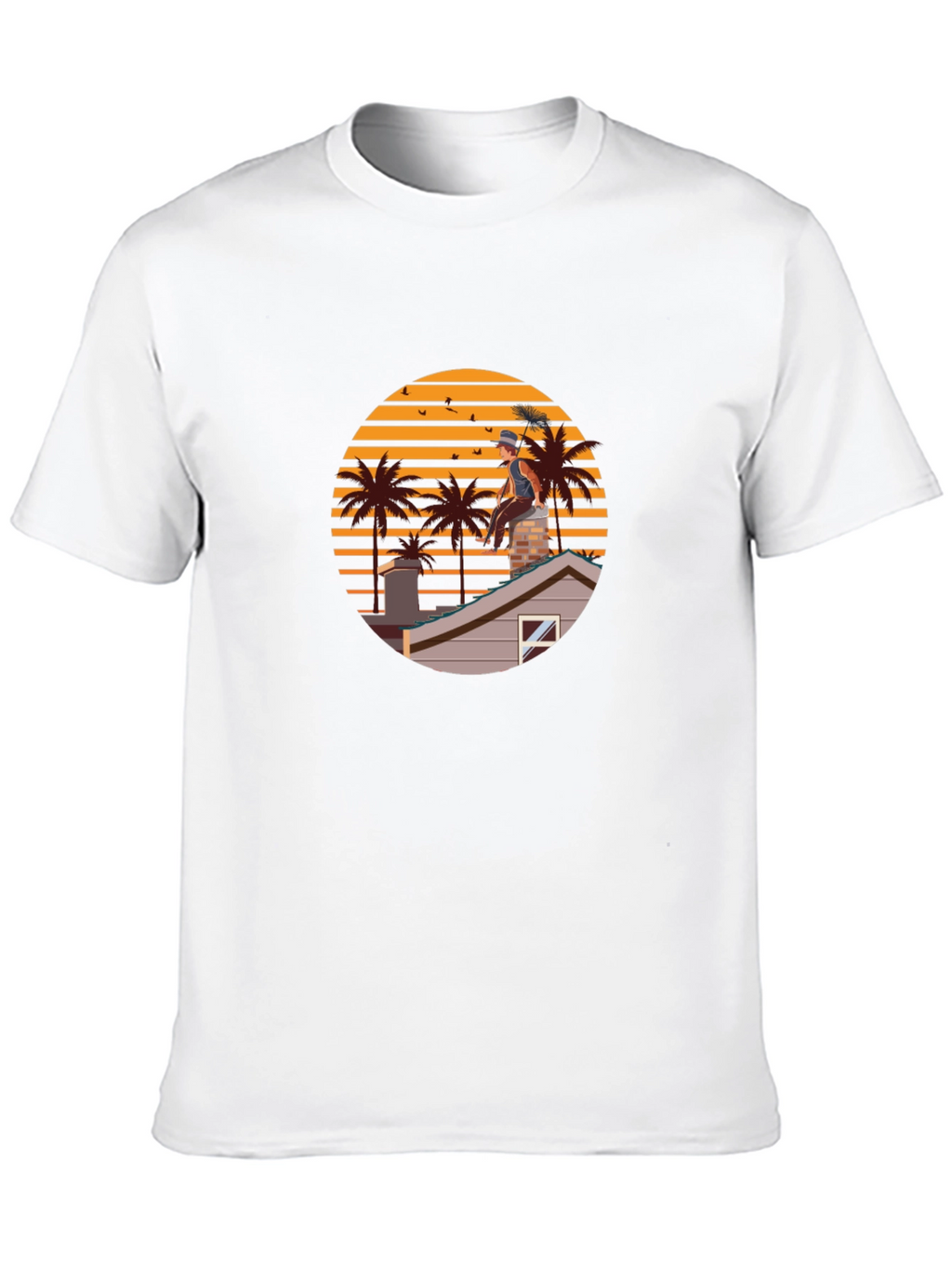Chimney Sweep Sunset Graphic Tee