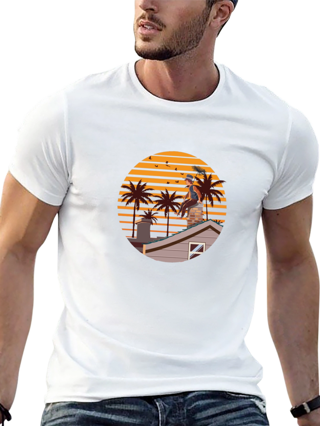 Chimney Sweep Sunset Graphic Tee