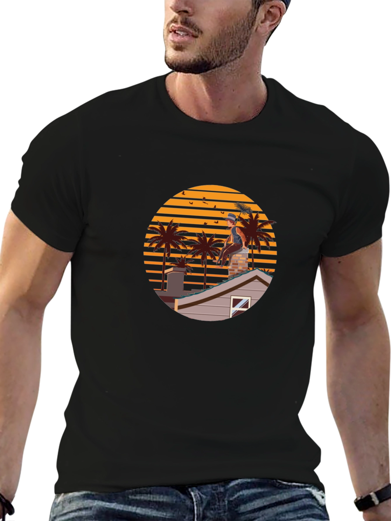 Chimney Sweep Sunset Graphic Tee