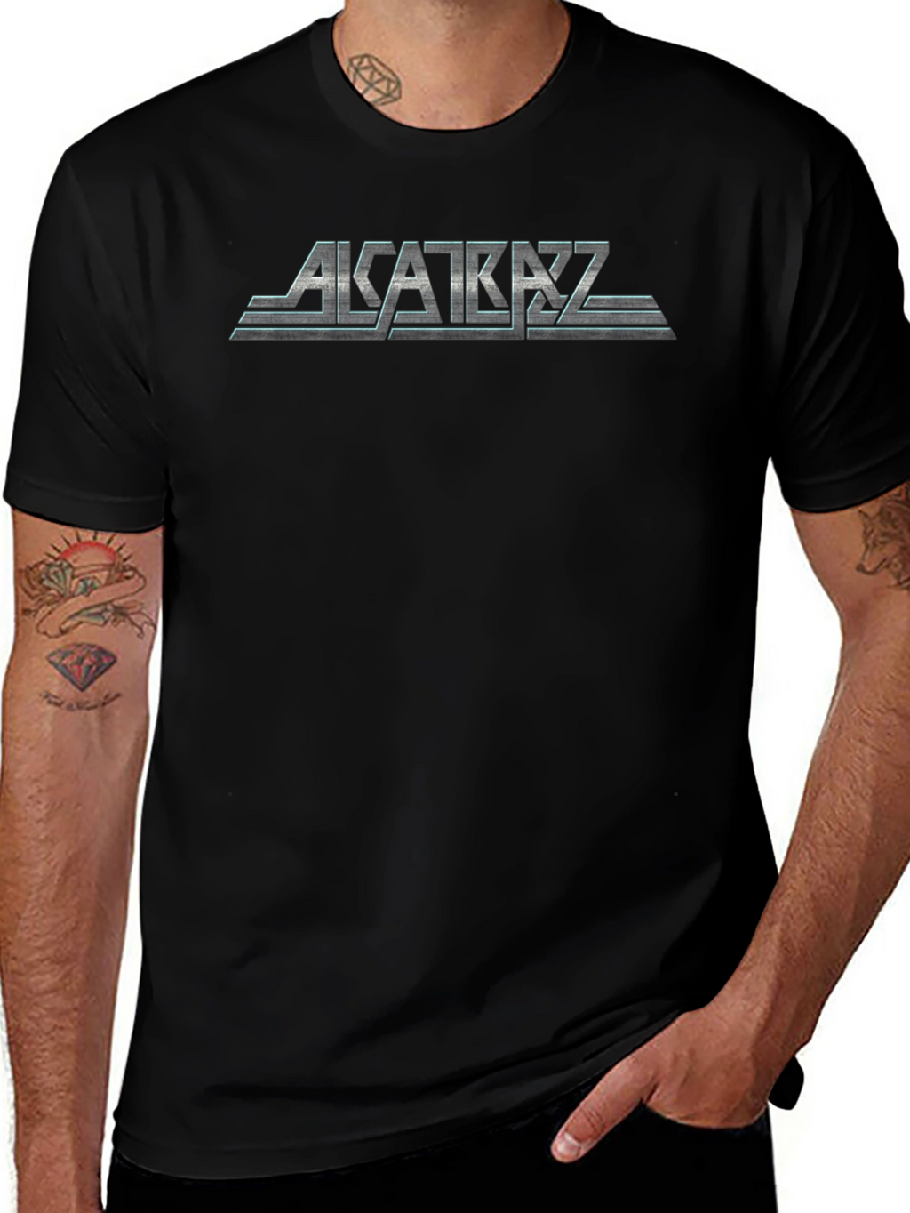 Alcatraz Band Logo Black T-Shirt