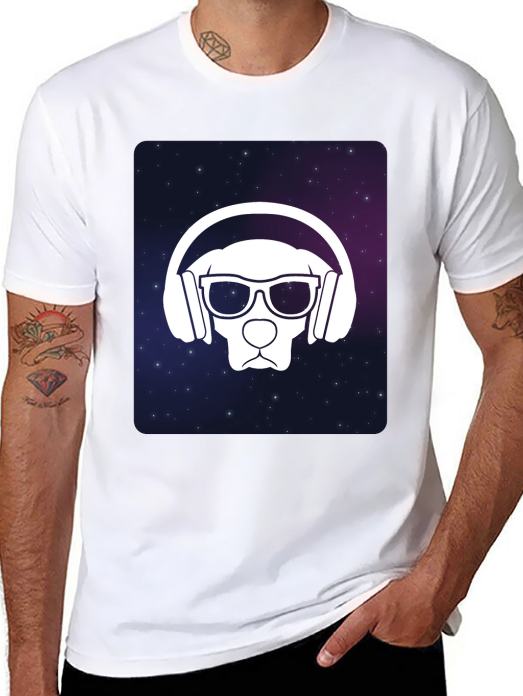 Cool Dog DJ Graphic T-Shirt