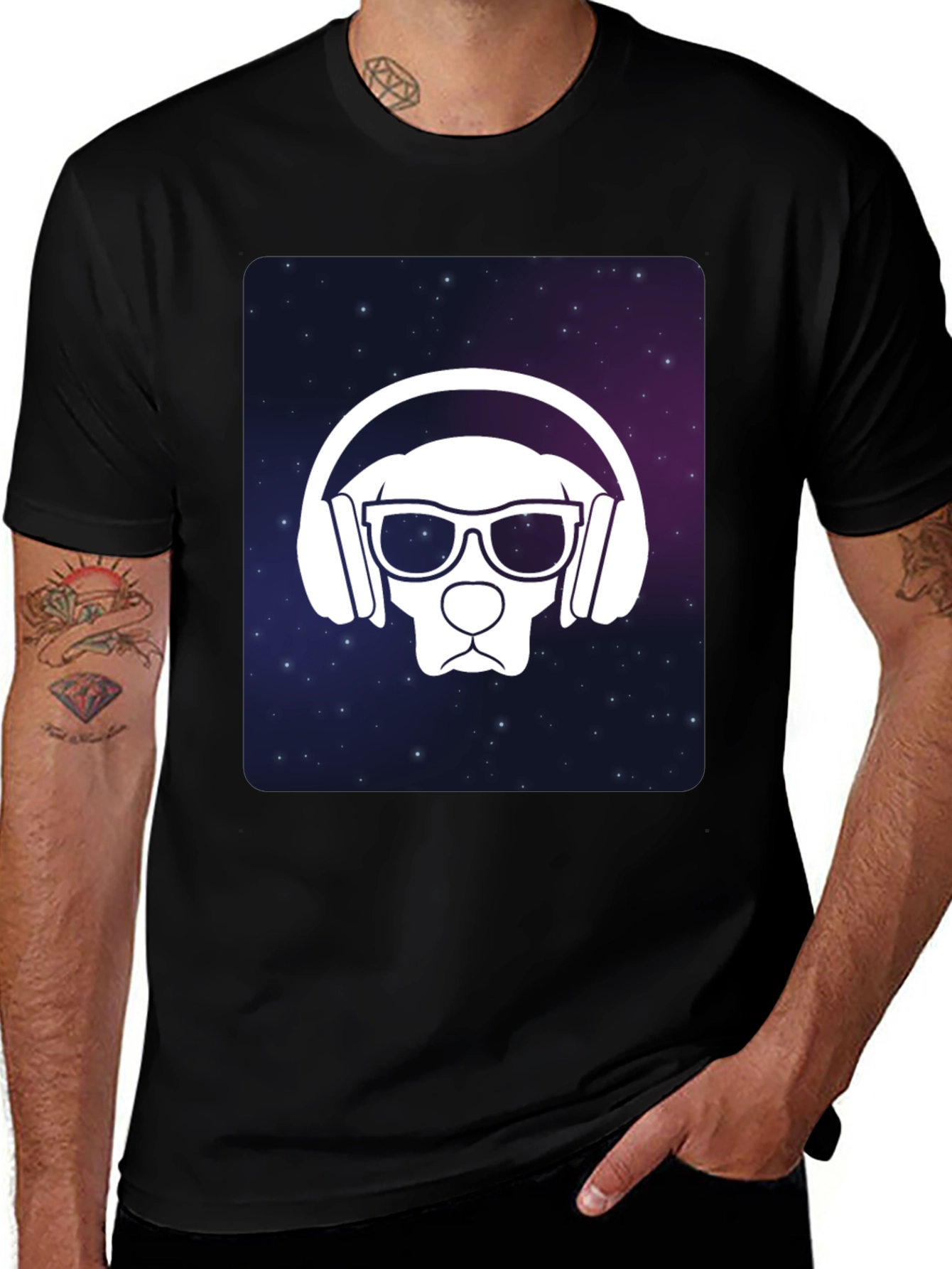 Cool Dog DJ Graphic T-Shirt