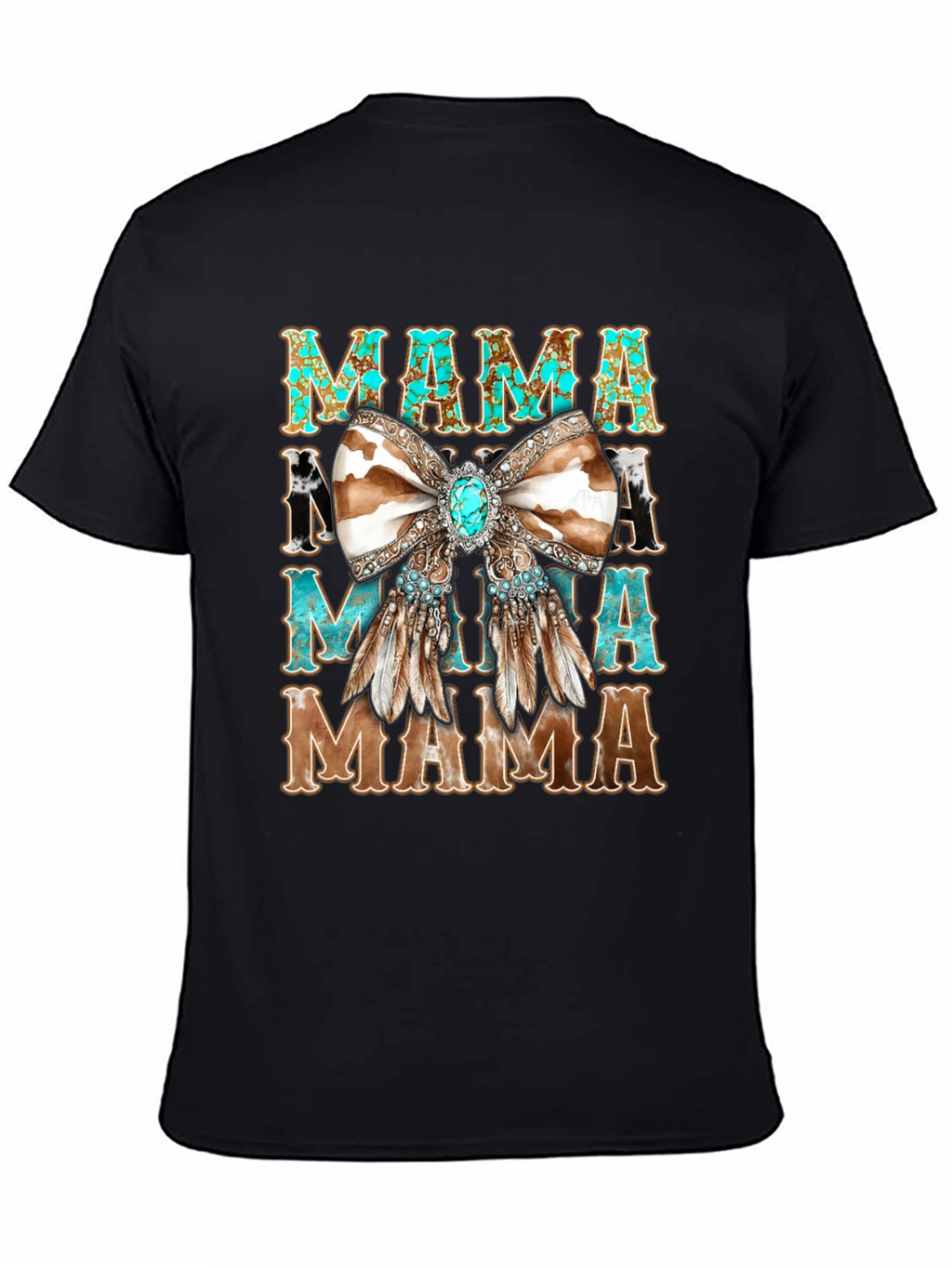 Western Mama Turquoise Bow T-Shirt